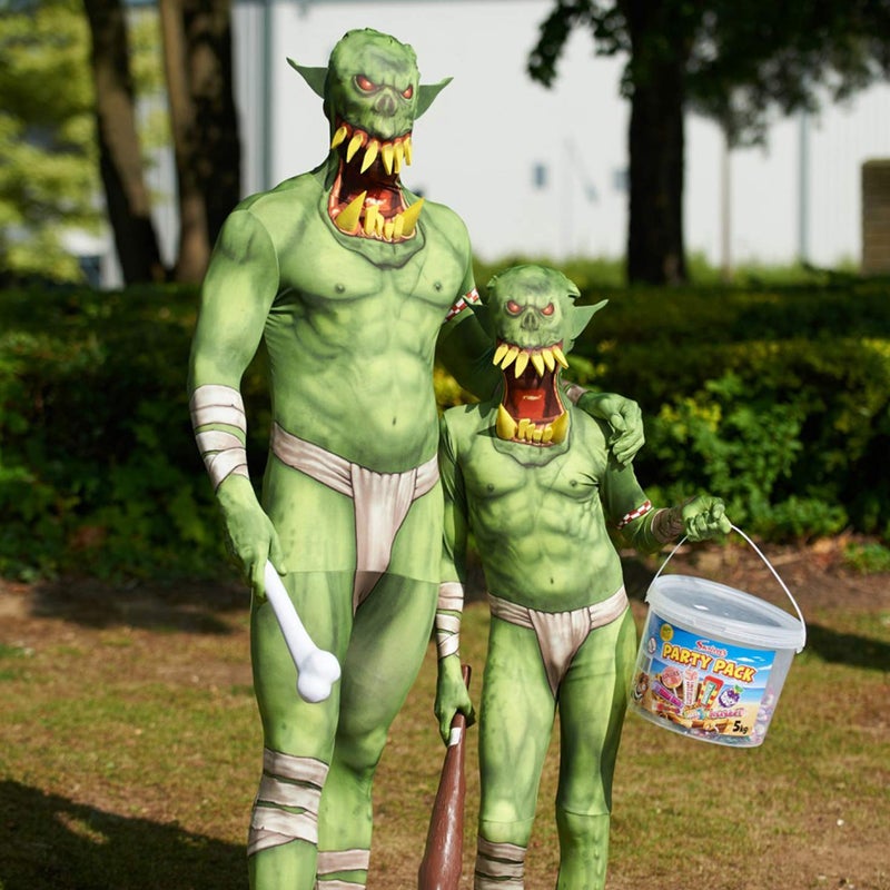 Morphsuits Green Orc Jaw Dropper Morphsuit Monster Fancy Dress Costume - Size Medium - 5â€-5â€4 (150cm-162cm) - Image 4